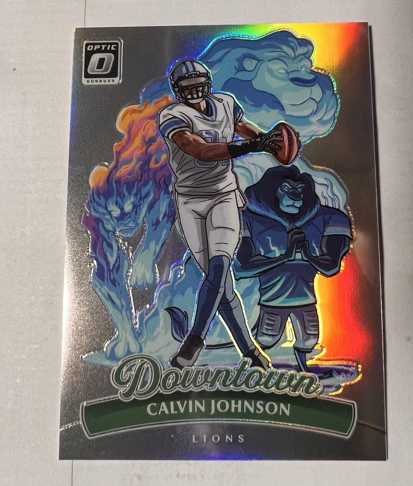 2025 Panini Donruss Prizm Downtown Calvin Johnson #4 Detroit Lions NFL🔥🔥