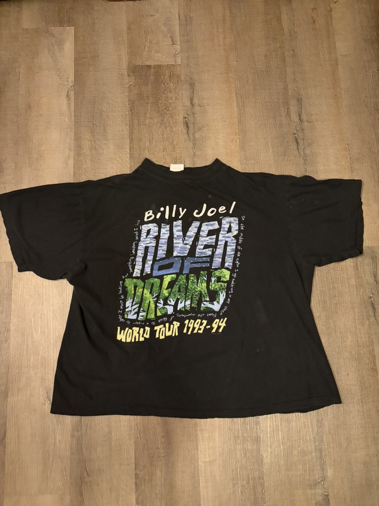 Vintage 1993 Billy Joel River of Dreams World Tour T-Shirt ,XL, 1993 Billy Joel