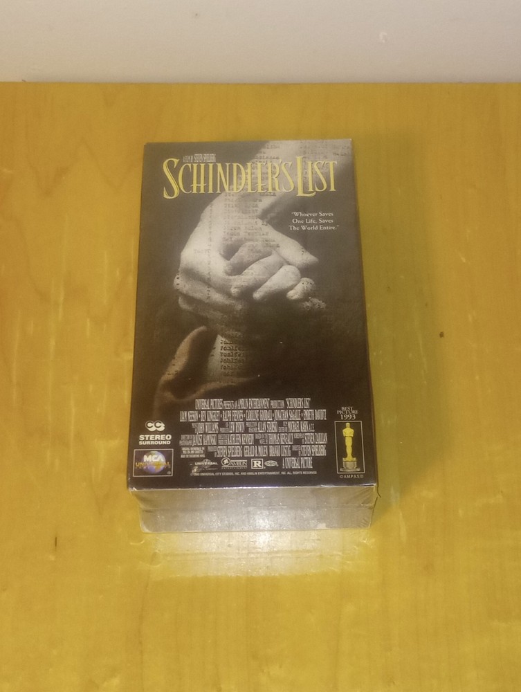FACTORY SEALED Schindlers List (VHS, 1993 2-Tape Set) w/ MCA Universal Watermark