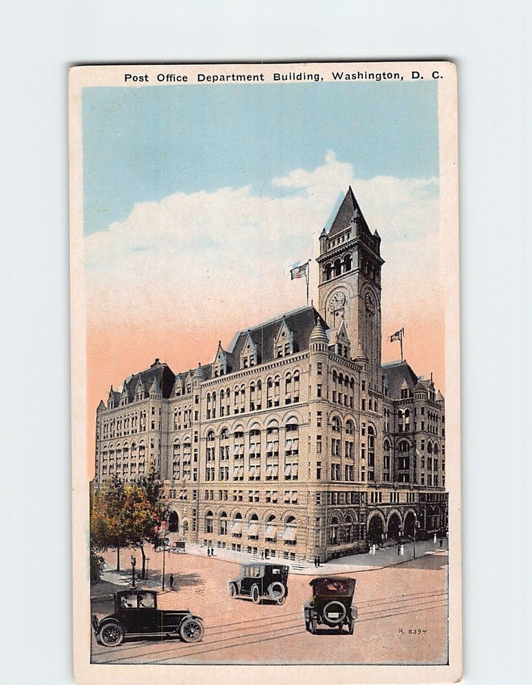 Postcard Post Office Department Building Washington DC USA