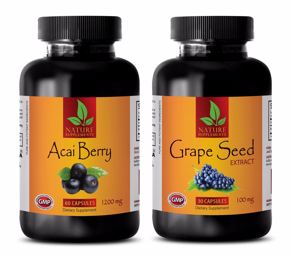 Fat burners for men - ACAI BERRY – GRAPE SEED EXTRACT COMBO - grape seed extract