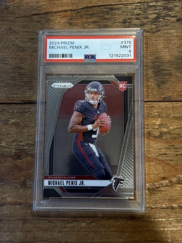 2024 Panini Prizm Michael Penix Jr. #378 RC PSA 9 Atlanta Falcons Rookie Card