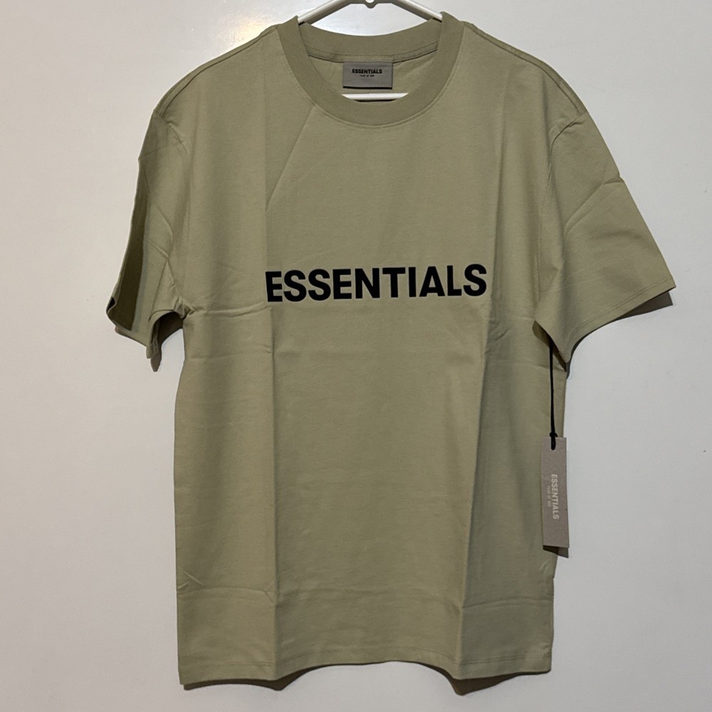 Fear of God , Essentials Logo T-Shirt / Tee, SS in Sage BNWT Size XS