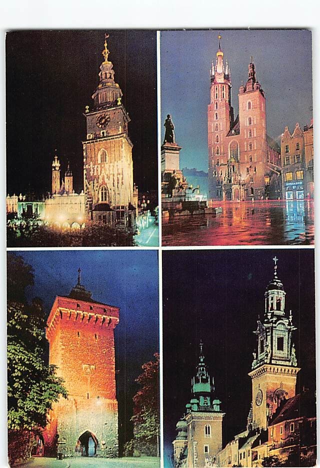 Postcard Scenes & Views Kraków Poland