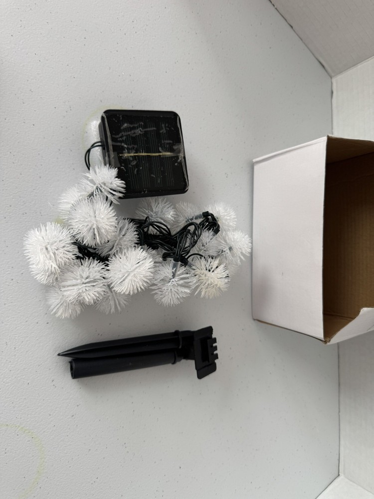 Solar String Light 20 LED Bulbs 17ft Patio Party Yard Wedding Waterproof Outdoor