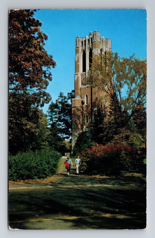 East Lansing MI-Michigan, Michigan State College Beaumont Tower Vintage Postcard