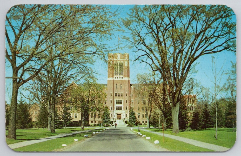 Canandaigua NY VA Hospital Administration Building Chrome Postcard