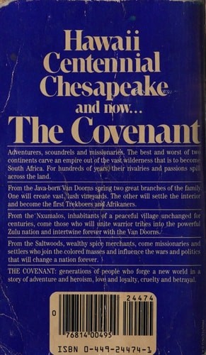 COVENANT by Michener, James A., Acceptable Book