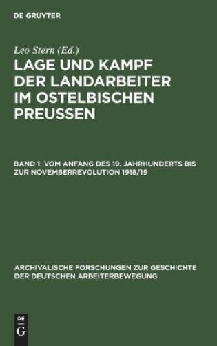 (Vom Anfang Des 19. Jahrhunderts Bis Zur Novemberrevolution 1918/19) (Hardback)