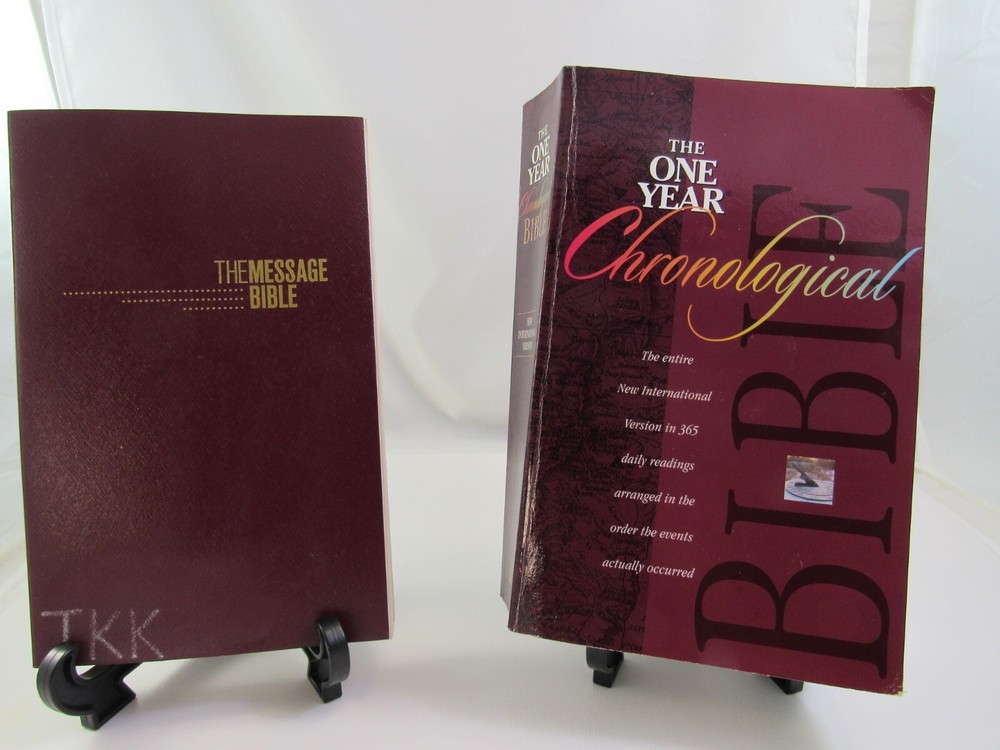 The Message Bible by Eugene H. Peterson & The One Year Chronological Bible NIV