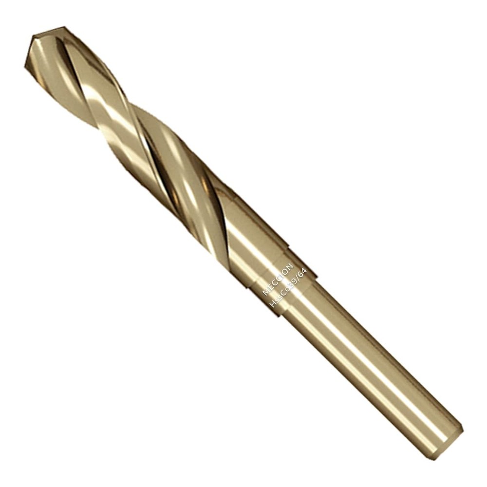Cobalt Drill Bit 39/64 Inch High Speed Steel M35 Reduced Shank Twist Drill Bi