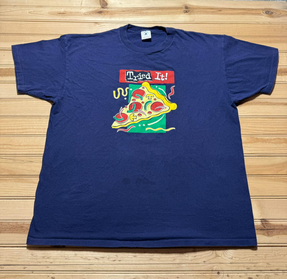 Vintage 90s Pizza Hut Tried It! Loved It! Promo Advertising Shirt USA Made XL