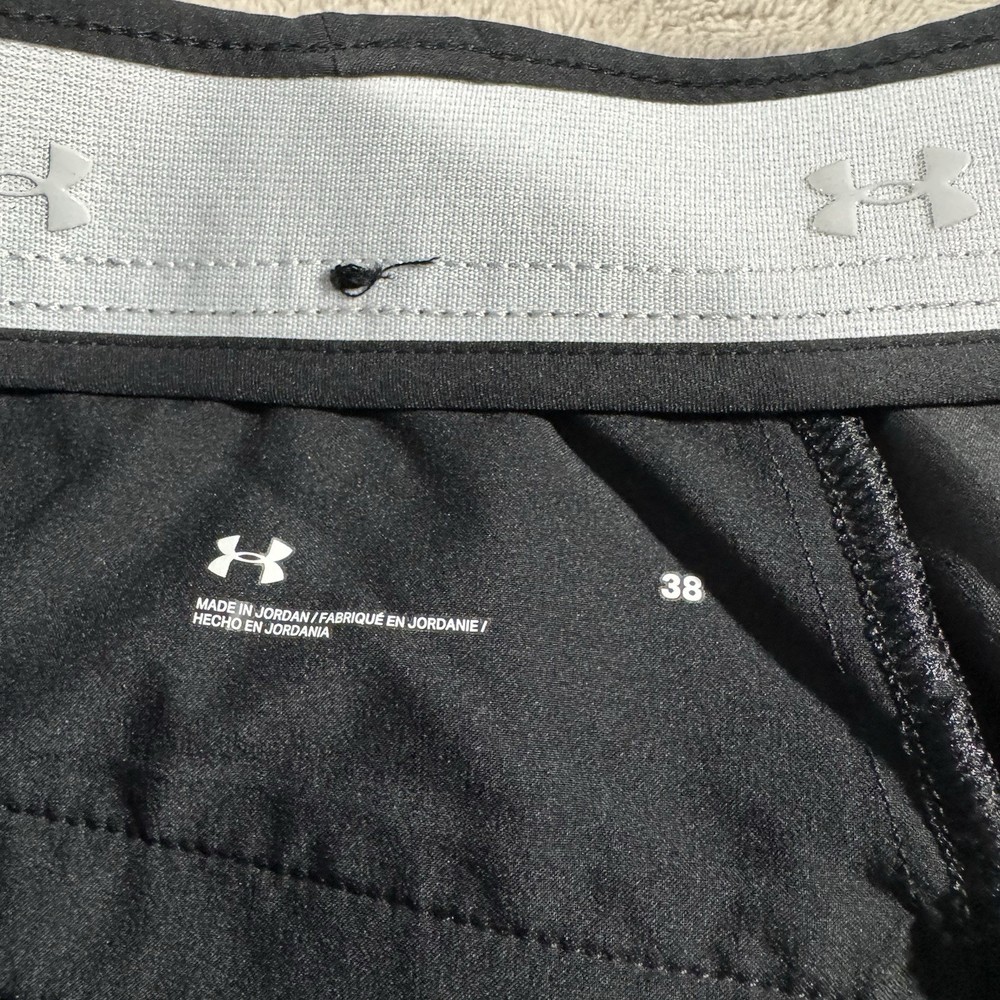 Under Armour Heatgear Shorts Mens Size 38 Black Loose Performance Golf