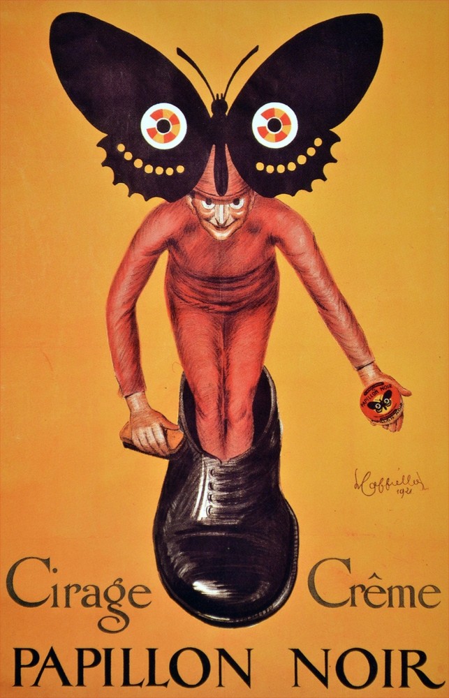 Cirage Creme papillon Noir Decorative Poster. Home Graphic Art Design 3985