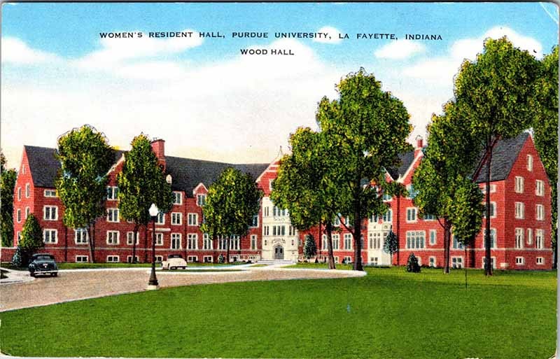 Postcard SCHOOL SCENE Lafayette Indiana IN m/09 AL0294
