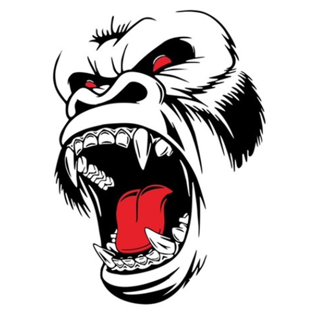 Horror Gorilla Vinyl Car Decals for Door Hood Body Side Graphic Decor