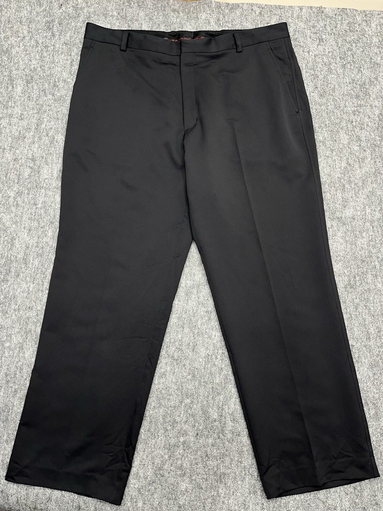 Nike Tiger Woods Collection Golf Pants Mens 40x32 Black Dri-Fit Logo Performance