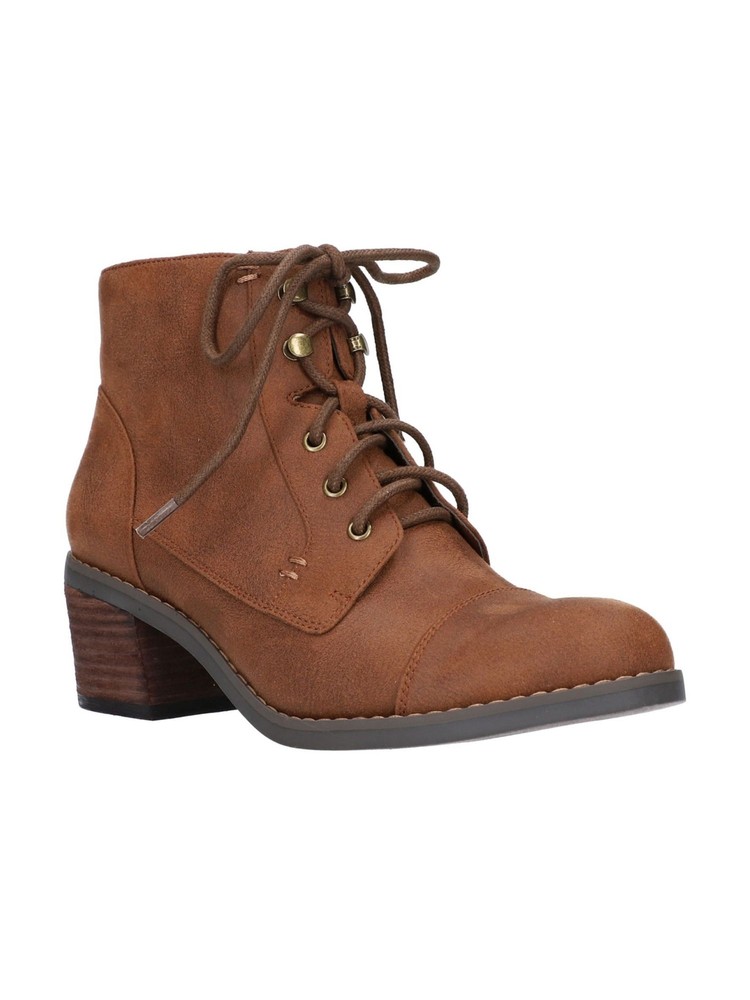 BELLA VITA Womens Brown Padded Adjustable Sarina Round Toe Booties 8 M