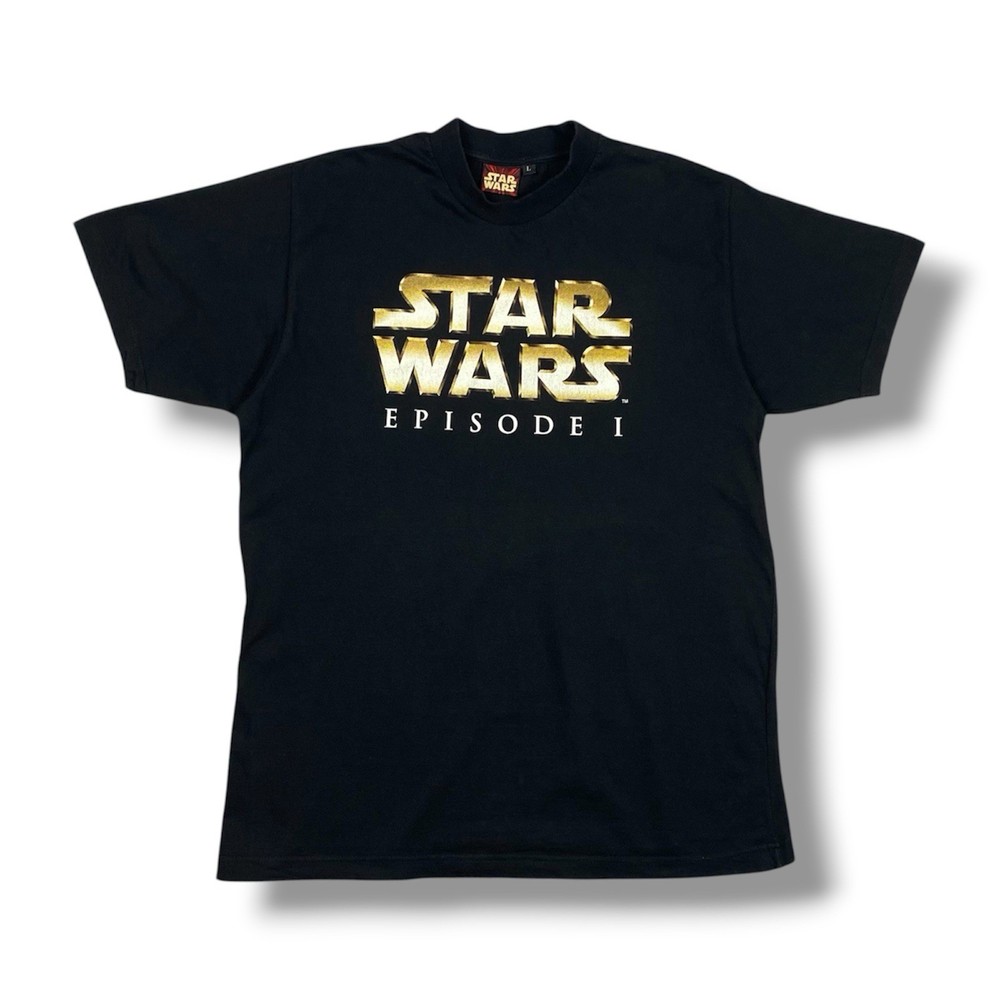 Star Wars Episode I T-Shirt Vintage Style Black Graphic Lucasfilm Men’s  Size L