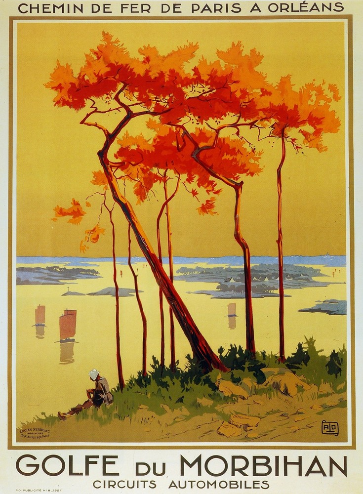 Chemin de Fer Golfe du Morbihan Decorative Poster. Fine Graphic Art Design. 2958