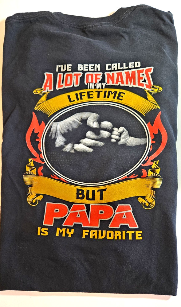 Port Company Men's Graphic Grandpa Black  Grandparnet T-Shirt Short Sleeve- XL