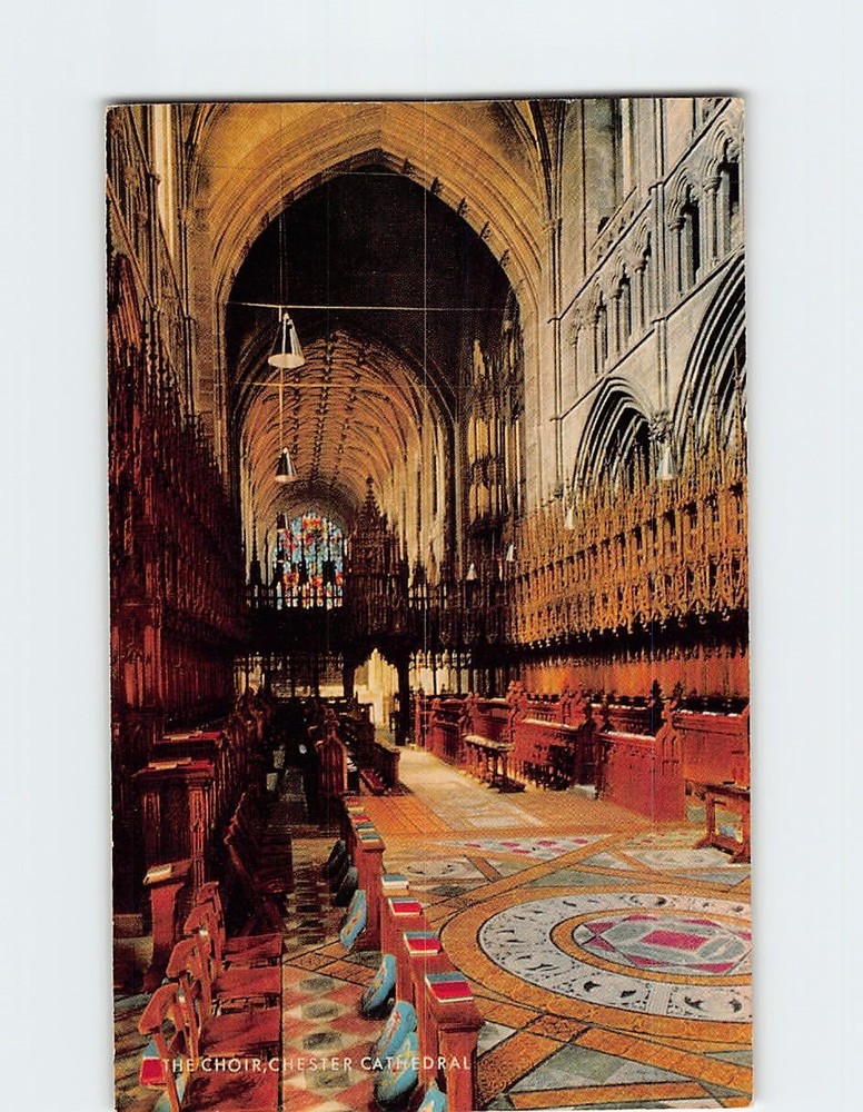 Postcard  The Choir Chester Cathedral Cheshire England