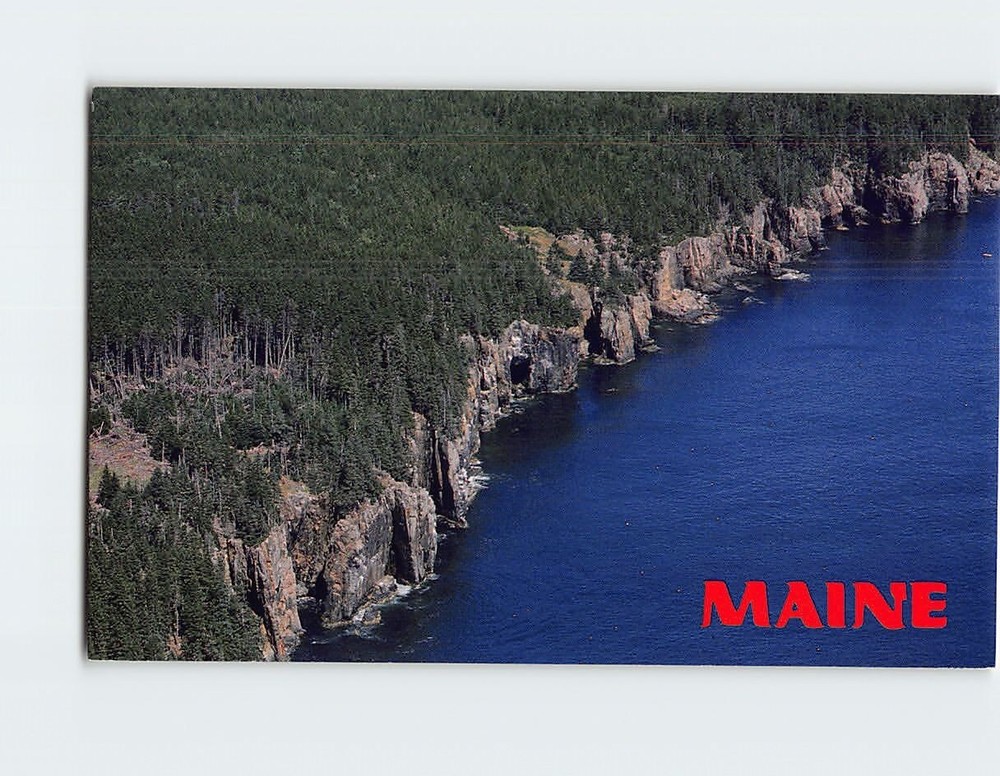 Postcard Otter Cliffs Acadia National Park Maine USA-image