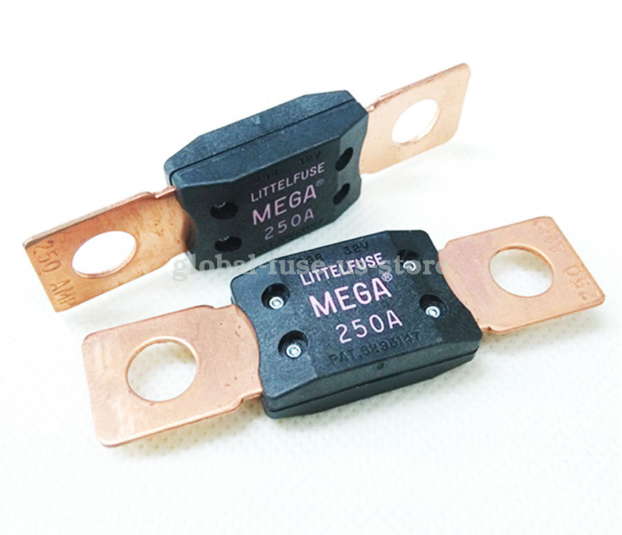 1pc Littelfuse 0298250 Bolt Down Auto Fuse 250A Time Delay 32V 298 Series, MEGA