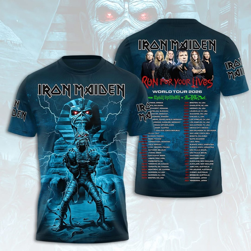 Limited! Iron Maiden World Tour 2026 All Over Shirt - S to 5XL, V05