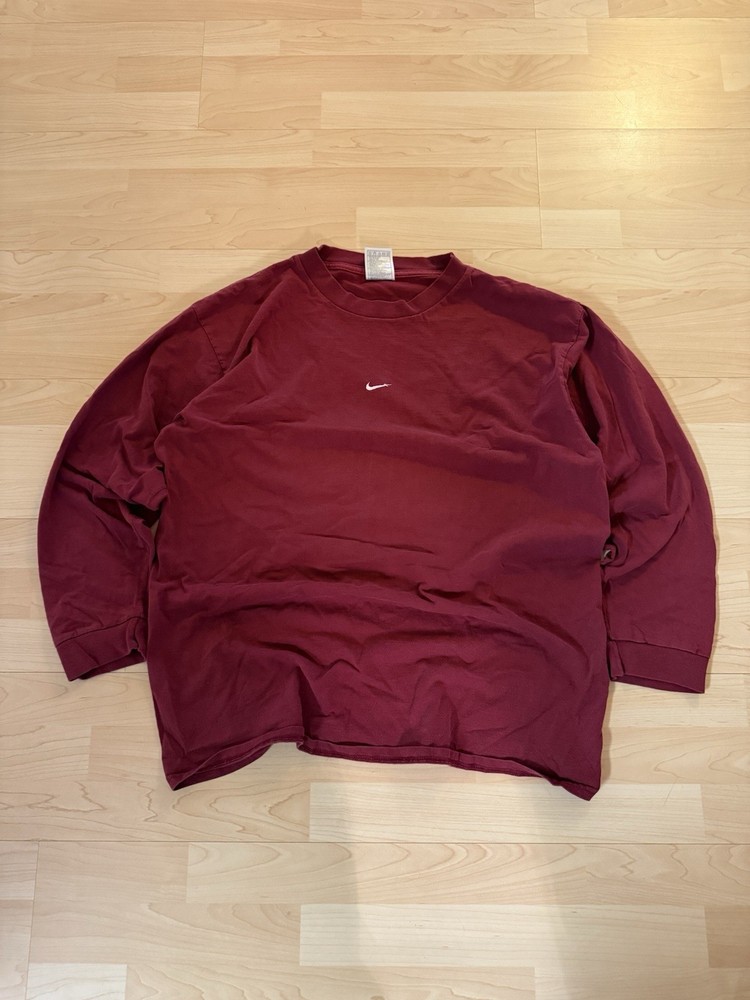 Vintage 90s Nike Center Swoosh Long Sleeve T-Shirt Men’s Size L