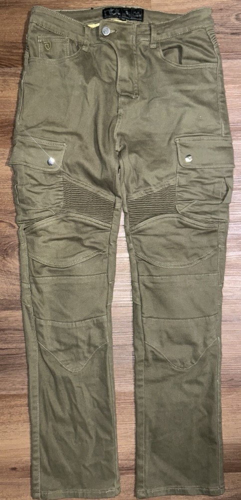 NBT Clothing License to Ride Motorcycle Cargo Pants Olive Green Size 32 Moto