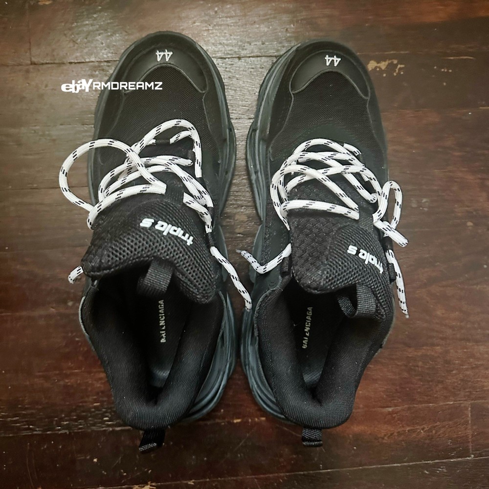 Balenciaga Triple S Black Sneakers Size 11 US Men's