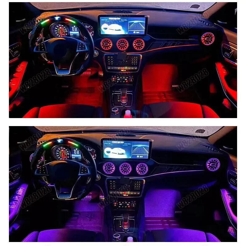 LED Air Vent Ambient Light For Mercedes Benz W117 A180 A200 A250 A45 5X 12 COLOR