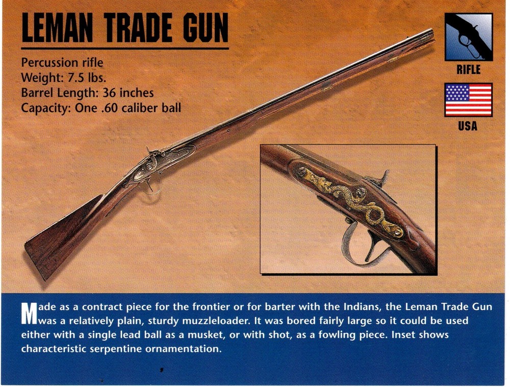 Leman Trade Gun Rifle Classic Firearms Photo Card u