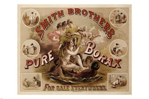 SMITH BROTHERS BORAX vintage ad poster United States 1880 20x30 CLASSIC GEM
