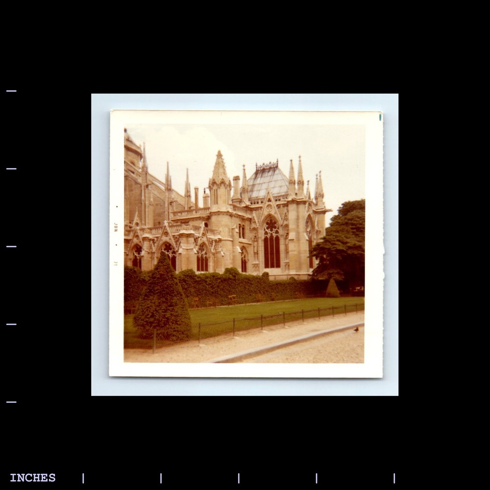 Old Square Color Photo CHURCH BUILDING CATHEDRAL 1971 NOTRE DAME PARIS FRANCE