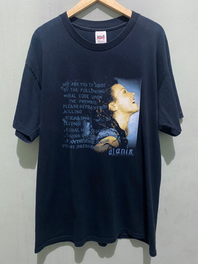 Alanis Morissette 1998 Supposed Former Infatuation Junkie T Shirt XL Vintage 90s