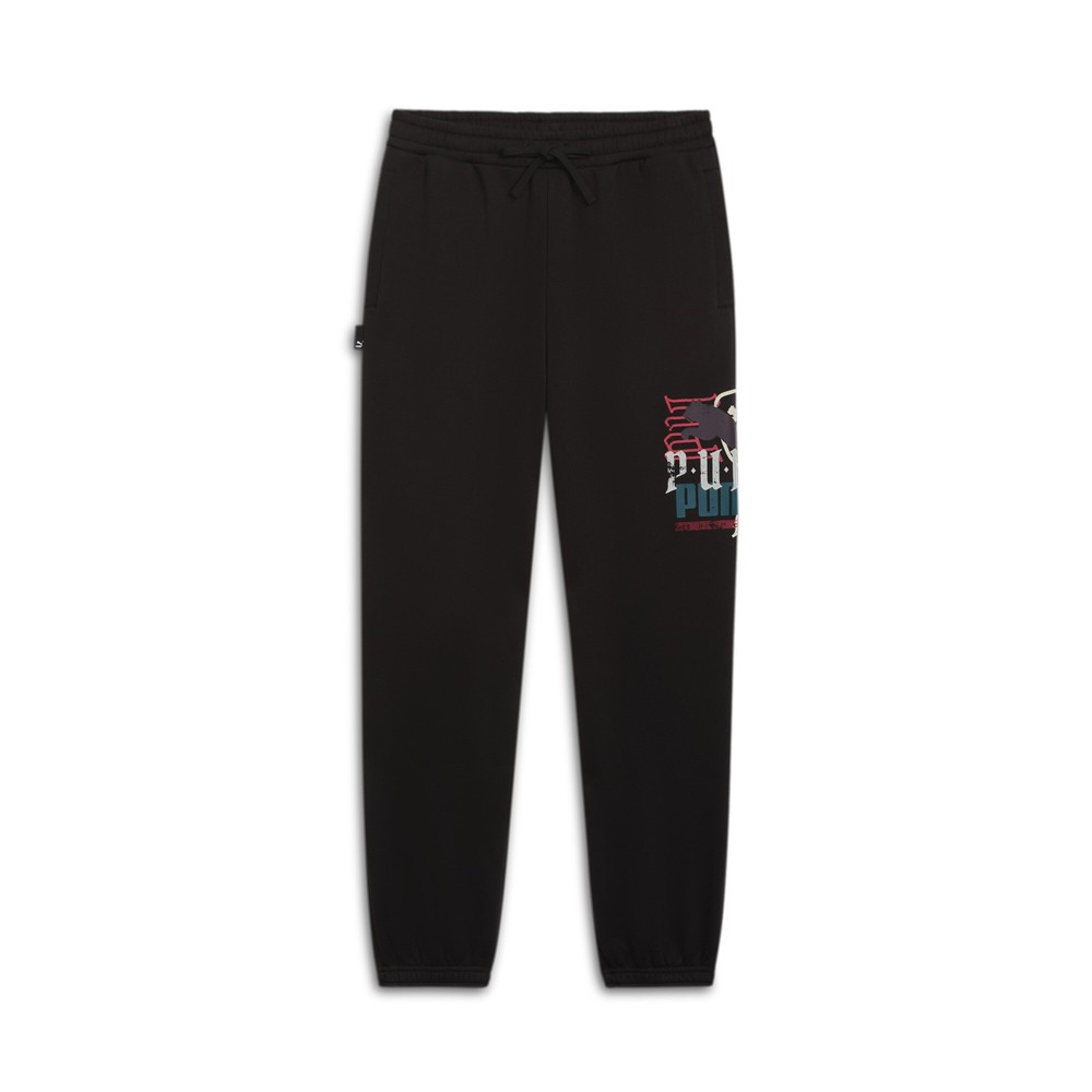 PUMA Classics Play Paris Graphic Sweatpants for Men - Black Athletic Casual Pants