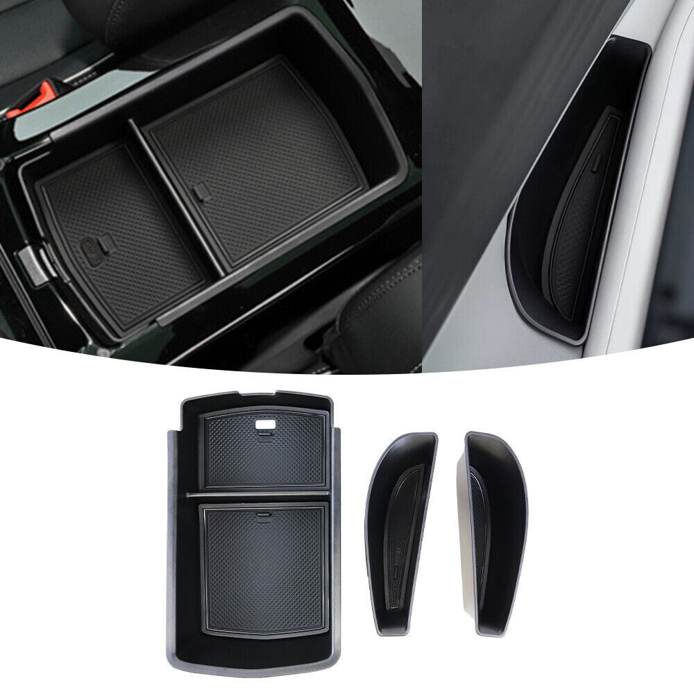 3X Door Handle Side Storage Box+Armrest Storage Box Cover For VW ID.4 2021-2024