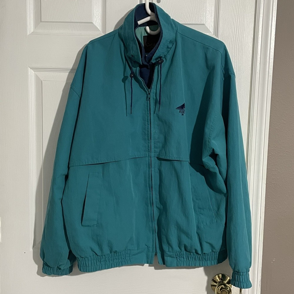 Vintage California Imperial Mens Blue Long Sleeve Full Zip Jacket Size XL USA 90