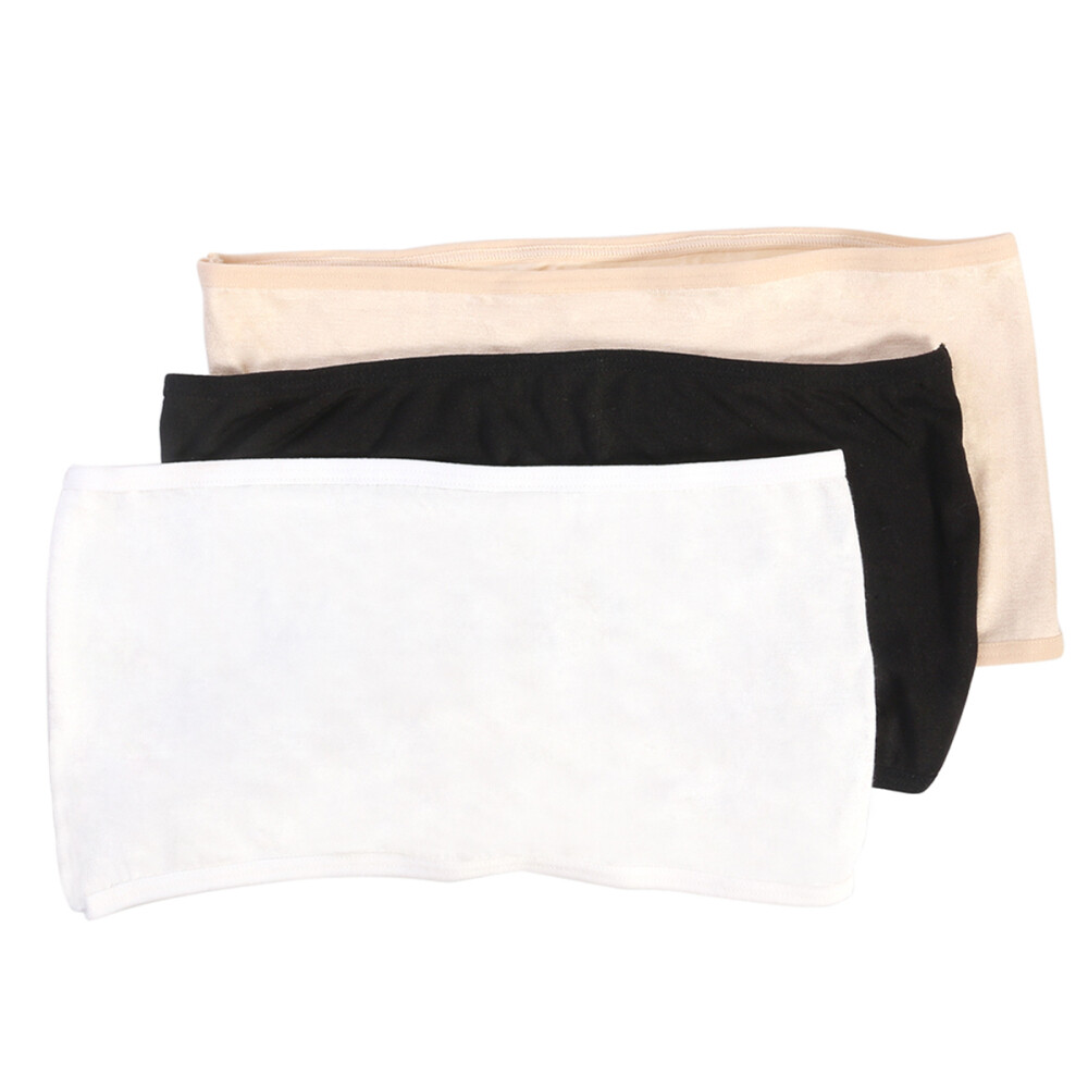 Elastic No Pad Wraps Strapless Bandeau Tops Ladies Women