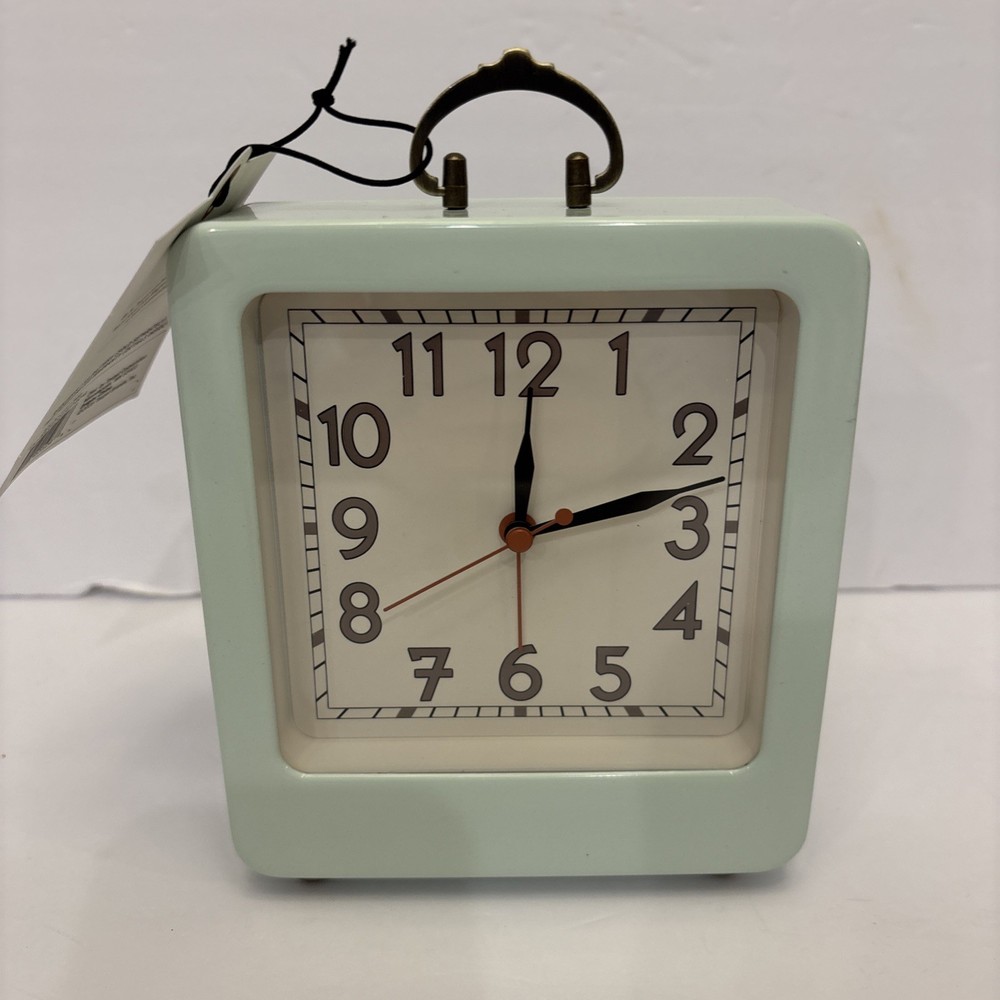 NEW Hearth And Hand Table Clock Farmhouse Country Magnolia Green 6x5x2
