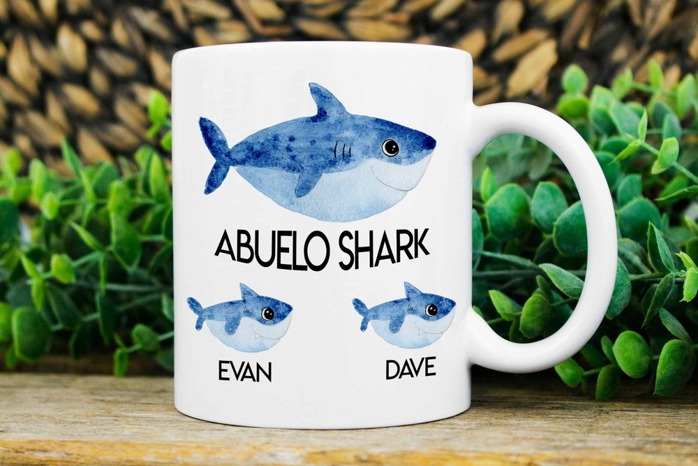 Abuelo Mug Abuelo Shark Mug Christmas Gift For Abuelo Custom Abuelo Mug Abuelo-image