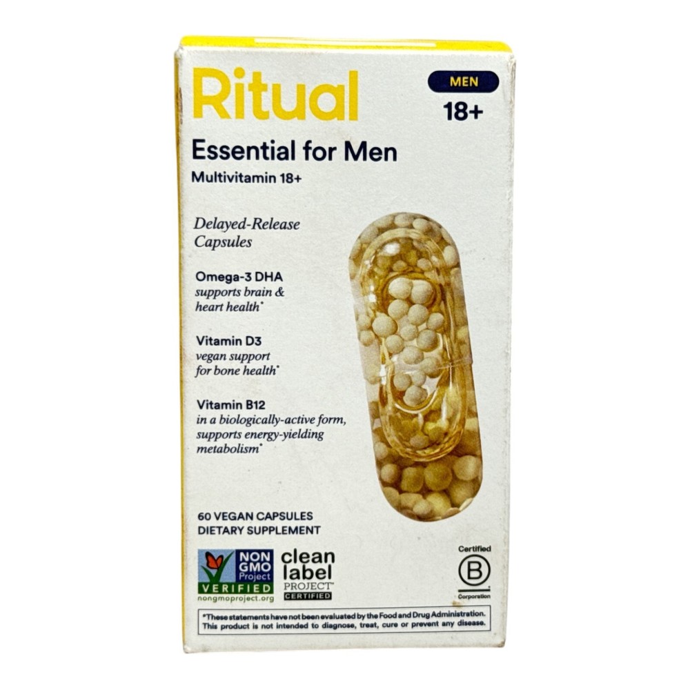 Ritual Essential For Men Multivitamin 18+ Dietary Supplement -60 Vegan Capsules-