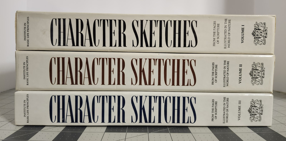 Character Sketches From The Pages of Scripture Vol 1 2 3 w/ Slipcases HC VTG