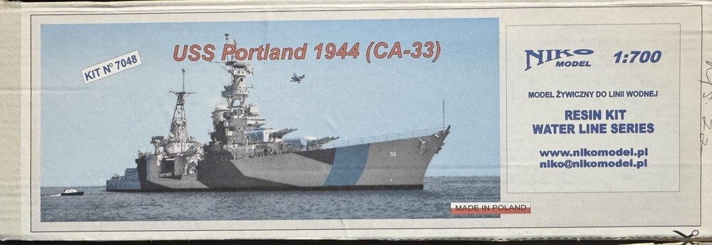 NIKO MODEL 1/700 # 7048 USS Portland 1944 CA-33 RESIN SHIP MODEL