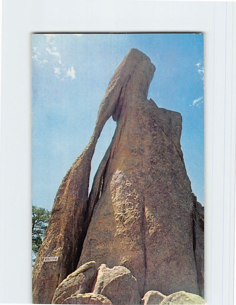 Postcard Needle's Eye on Needles Road Black Hills South Dakota USA