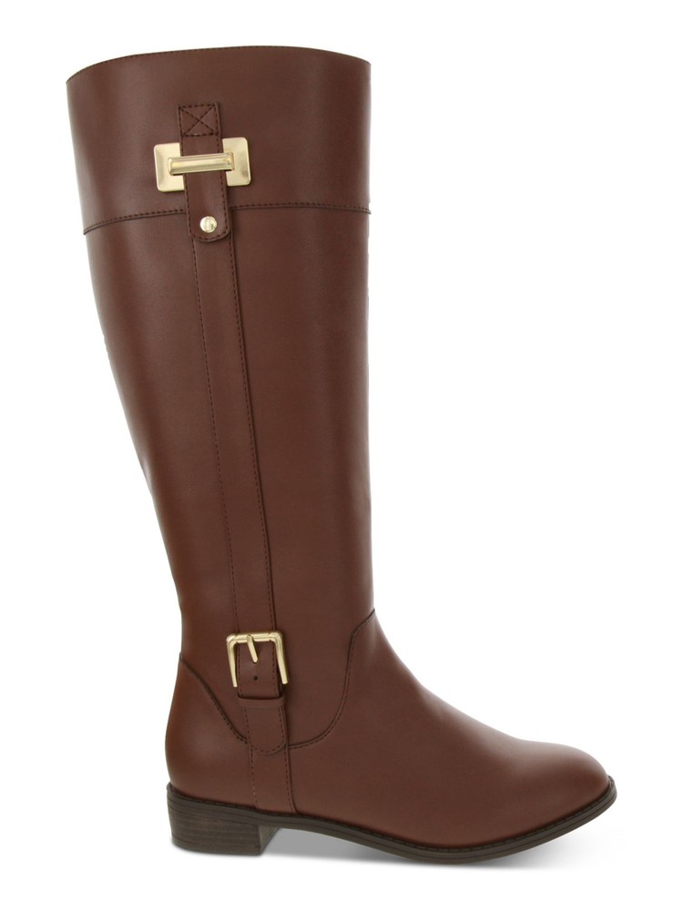 KAREN SCOTT Womens Brown Hardware Deliee2 Round Toe Block Heel Riding Boot 5.5 M