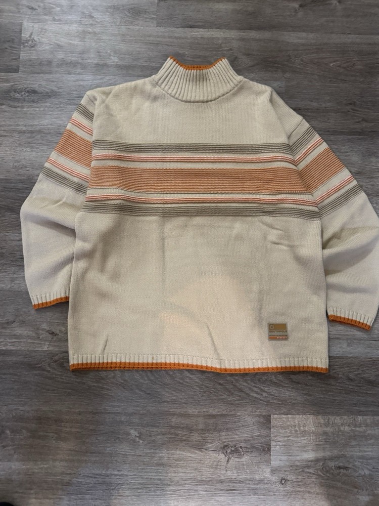 Vintage Southpole Sweater XXL Brown Striped Streetwear Ecko Fubu JNCO Kani