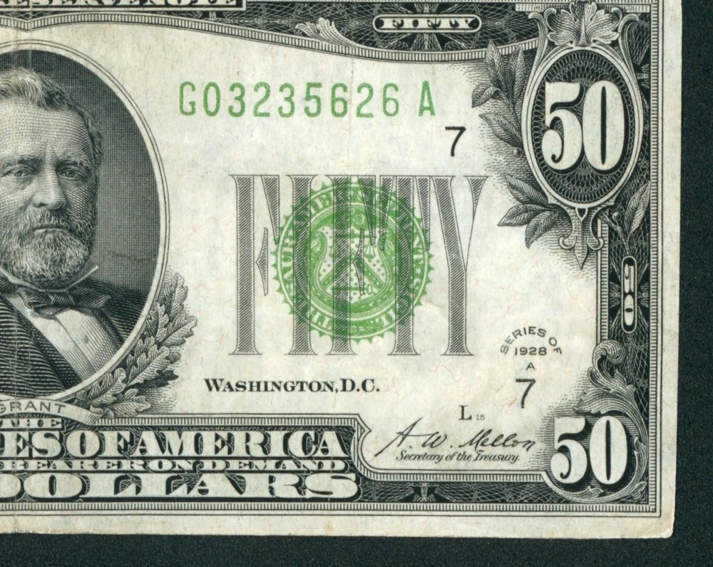 $50 1928 Federal Reserve Note ** PAPER CURRENCY AUCTIONS